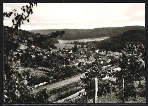 AK Breitau Krs. Rotenburg a. F., Gesamtansicht von einem Berg aus