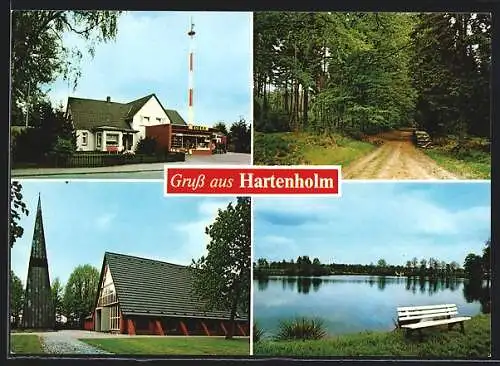 AK Hartenholm, EDEKA-Markt und Ortsansicht