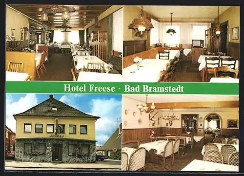 AK Bad Bramstedt, Hotel Freese in vier Ansichten