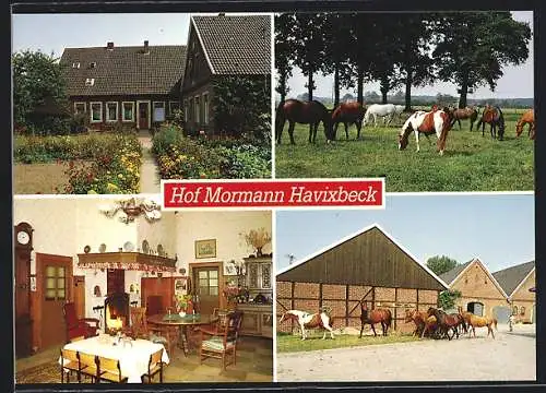 AK Havixbeck, Urlaub auf dem Bauernhof-Hof Mormann in vier Ansichten