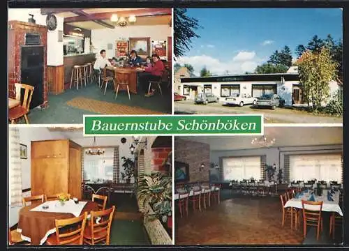 AK Schönböken Krs. Plön, Bauernstube in vier Ansichten