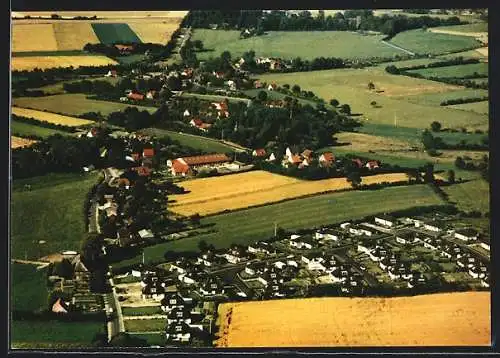 AK Felde / Achterwehr, Fliegeraufnahme vom Ort