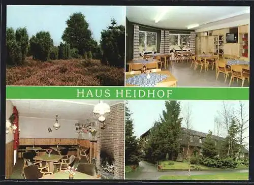 AK Bispingen-Behringen, Haus Heidhof in vier Ansichten