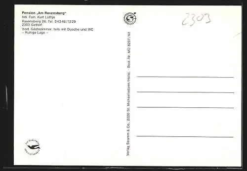 AK Gettorf, Pension Am Ravensberg in vier Ansichten