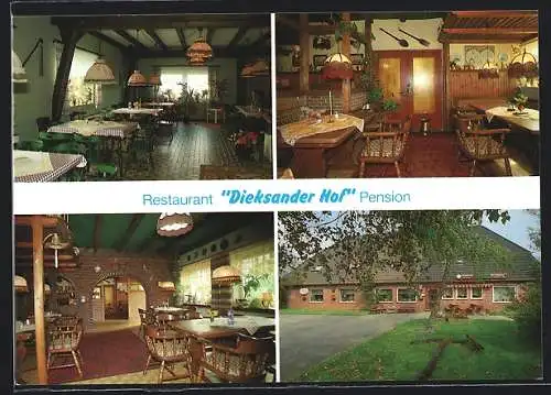 AK Friedrichskoog /Nordsee, Pension Dieksander Hof in vier Ansichten