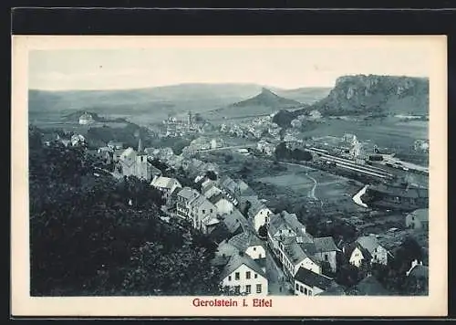 AK Gerolstein i. Eifel, Teilansicht mit Kirche