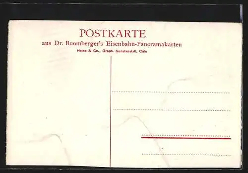 AK Bacharach, Ruine Stahleck, Uferpartie mit Dampfer