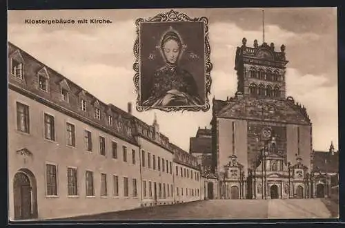 AK Trier, Benediktiner-Abtei St. Matthias, Klostergebäude mit Kirche