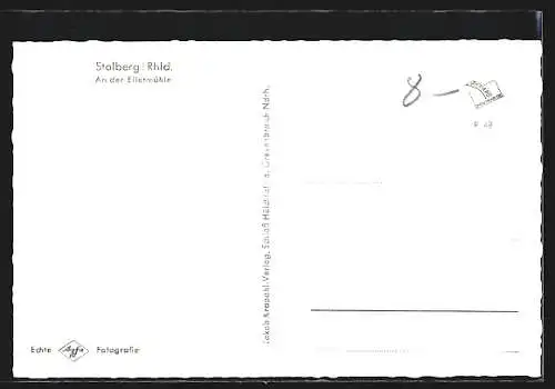 AK Stolberg /Rhld., Strassenpartie an der Ellermühle