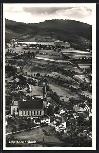 AK Oberharmersbach, Blick aus der Vogelschau auf den Ort