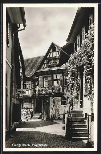 AK Gengenbach, Strassenpartie in der Engelgasse