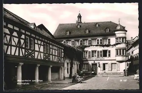 AK Meisenheim am Glan, Marktplatz mit Mohren-Apotheke