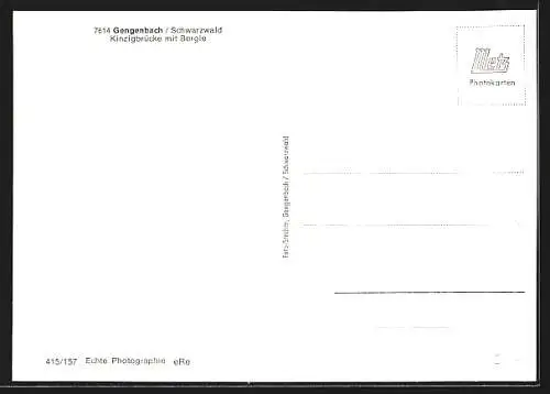 AK Gengenbach /Schwarzwald, Kinzigbrücke mit Bergle