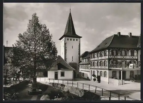 AK Gengenbach /Schwarzwald, Strassenpartie am Obertor