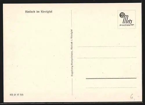 AK Haslach im Kinzigtal, Teilansicht mit Kirche