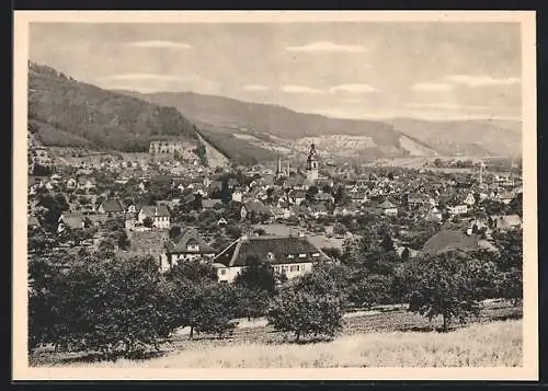 AK Haslach im Kinzigtal, Teilansicht mit Kirche