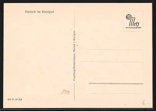 AK Haslach im Kinzigtal, Teilansicht mit Kirche