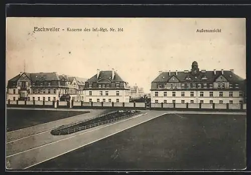 AK Eschweiler, Kaserne des Infanterie-Regt. 161, Aussenansicht