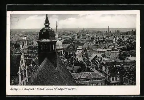 AK Köthen i. Anhalt, Blick vom Rathausturm auf den Ort