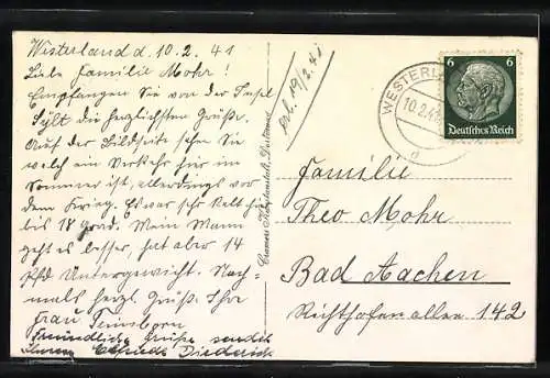 AK Westerland a. Sylt, Nordseebad, Strand und Promenade