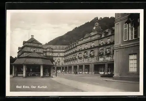 AK Bad Ems, Der Kurhof mit Pavillon