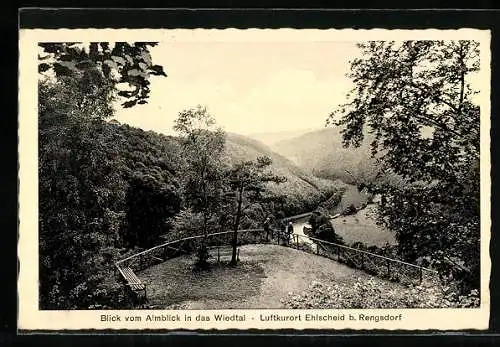 AK Ehlscheid b. Rengsdorf, Blick vom Almblick in das Wiedtal