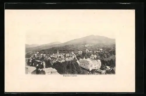 AK Badenweiler, Teilansicht mit Schloss