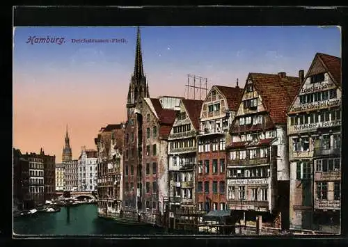 AK Alt-Hamburg, Deichstrassen-Fleet