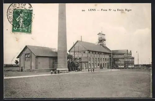 AK Lens, Fosse No 14 Emile Bigot, Kohlebergbau