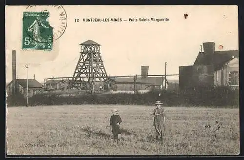 AK Montceau-les-Mines, Puits Sainte-Marguerite, Kohlebergbau