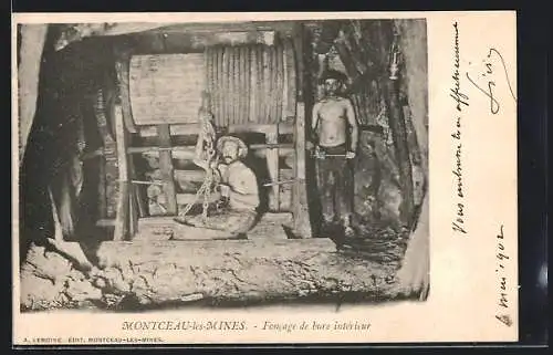 AK Montceau-les-Mines, Foncage de bure intérieure, Kohlebergbau