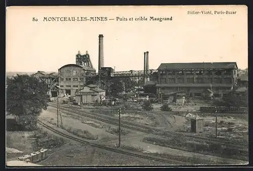 AK Montceau-les-Mines, Puits et crible Maugrand, Kohlebergbau