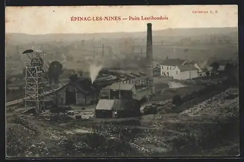 AK Épinac-les-Mines, Puits Lestiboudois, Kohlebergbau