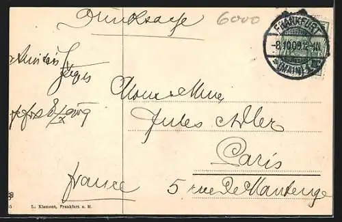 AK Frankfurt a. M., Rathaus vom Paulsplatz mit Strassenbahn