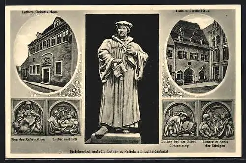 AK Eisleben, Luthers Geburtshaus, Luthers Sterbehaus