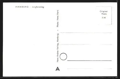 AK Hamburg-Neustadt, Jungfernstieg mit Strassenbahn