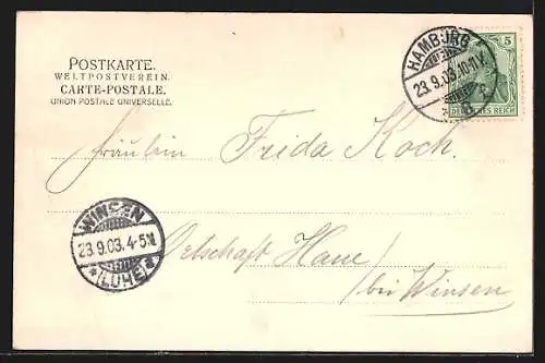 AK Hamburg-Neustadt, Lombardsbrücke mit Stadt