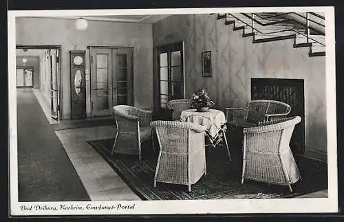 AK Bad Driburg, Kurheim, Empfangs-Portal, Innenansicht