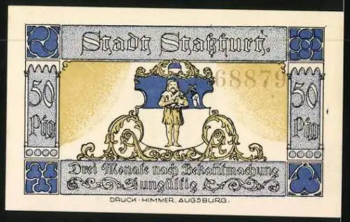 Notgeld Stassfurt 1921, 50 Pfennig, Otto IV. Margraf von Brandenburg