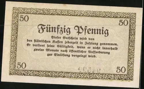 Notgeld Meiningen, 50 Pfennig, Theater
