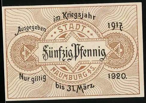 Notgeld Naumburg a. S. 1917, 50 Pfennig
