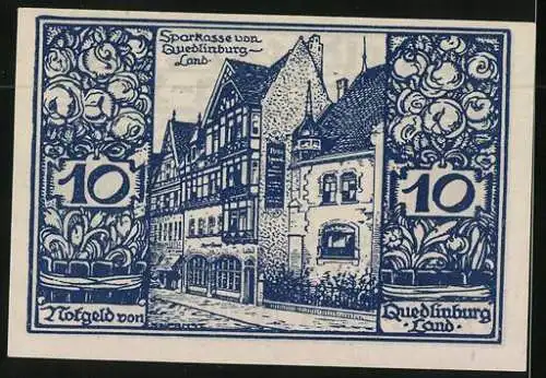 Notgeld Quedlinburg-Land 1923, 10 Pfennig, Sparkasse von Quedlinburg-Land