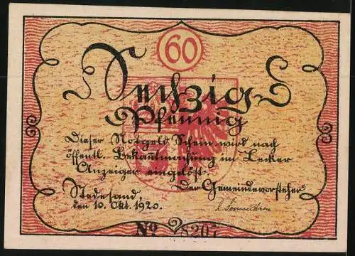 Notgeld Stedesand 1920, 60 Pfennig, Kinder als Kämpfer