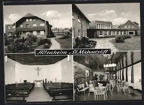 AK Bollingen / Saterland, Altenheim St. Michaelstift in vier Ansichten