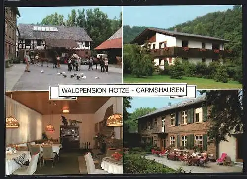 AK Witzenhausen, Hof Carmshausen, Waldpension Hotze in vier Ansichten