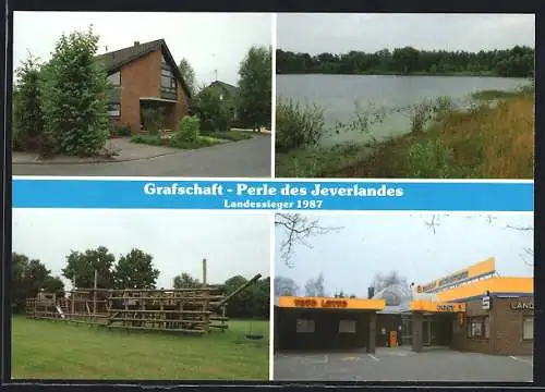 AK Grafschaft / Schortens, Vier Ansichten aus der Perle des Jeverlandes