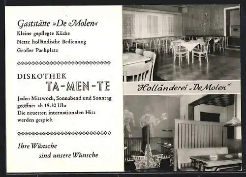 AK Lunden / Holstein, Gaststätte De Molen & Diskothek Ta-Men-Te, Wilhelmstrasse 87