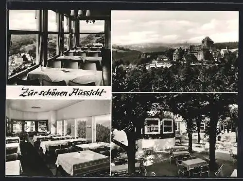 AK Burg / Solingen, Terrassen-Restaurant Zur schönen Aussicht