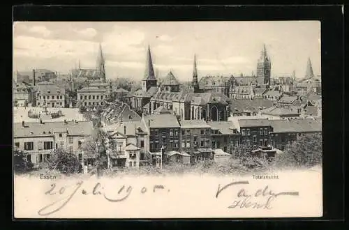 AK Essen / Ruhr, Blick über die Stadt