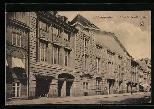 AK Lübeck, Stadttheater im Sonnenschein